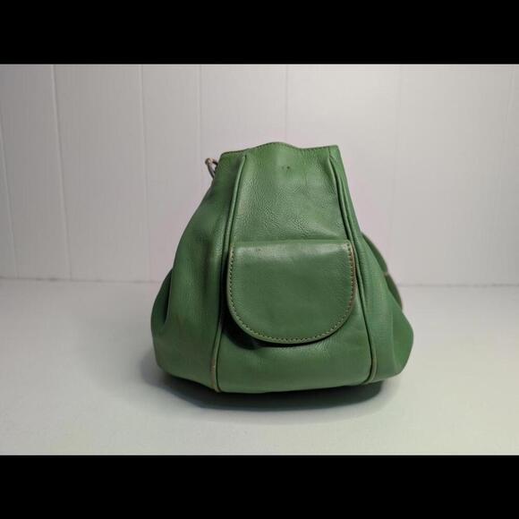 💚 Juicy Couture Green Leather Slouch Bag – Y2K Style - Picture 3 of 9